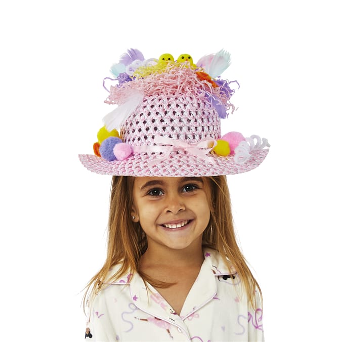 Happy Easter Bonnet Craft Kit - Pink