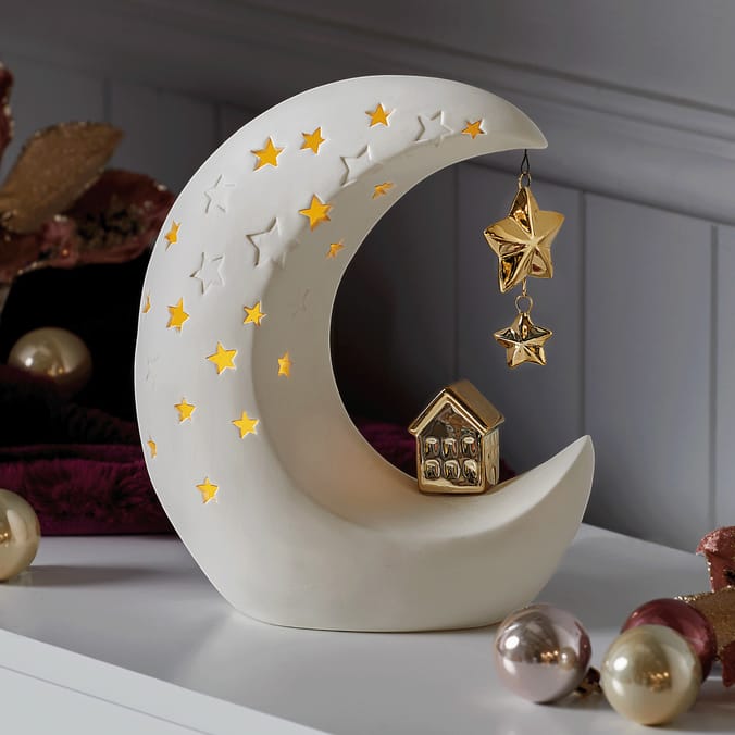 Elegance LED Moon Ornament
