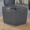 House & Home Large Storage Basket - Grey x2