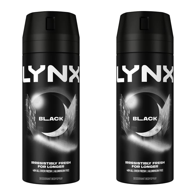 Lynx Body Spray Black 2 x 150ml