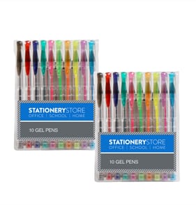 Stationery Essentials Gel Pens Assorted Colours x2