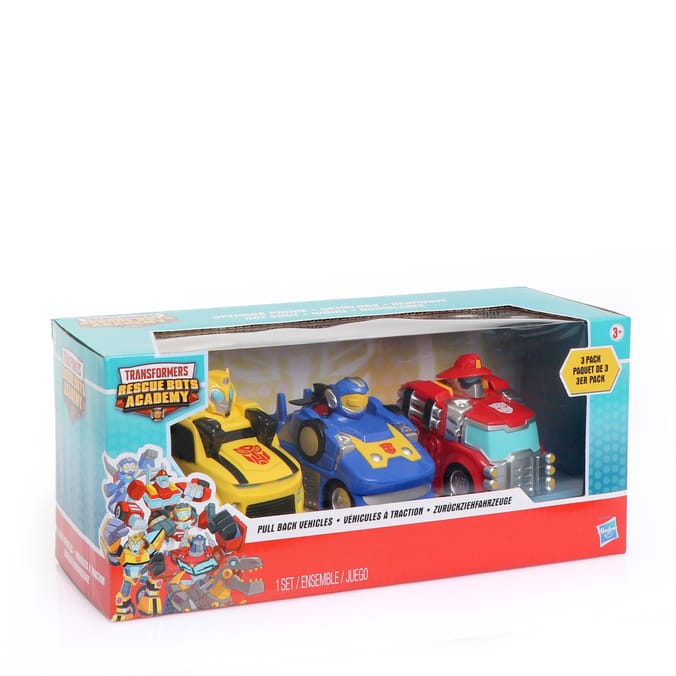 Transformers Rescue Bots Academy Pull Back Vehicles 3 Pack
