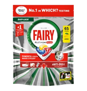 Fairy Platinum Plus Dishwasher Tablets 65 Capsules - Lemon
