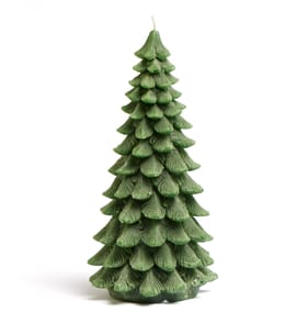  Winter Charm Large Tree Shaped Candle - Green