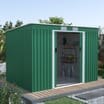 StoreMore Lotus Hestia Pent Metal Shed Including Foundation Kit 9x6ft - Dark Green