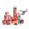 Max Adventure Fire Station Building Block Playset