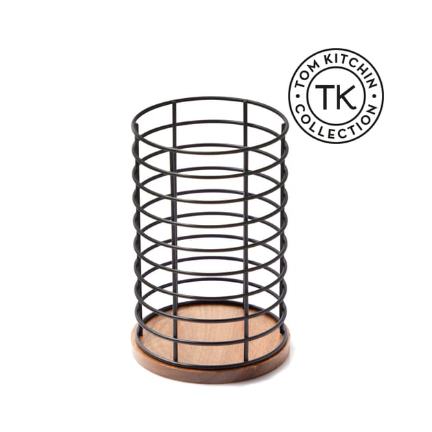 Tom Kitchin Acacia Utensil Holder Home Bargains