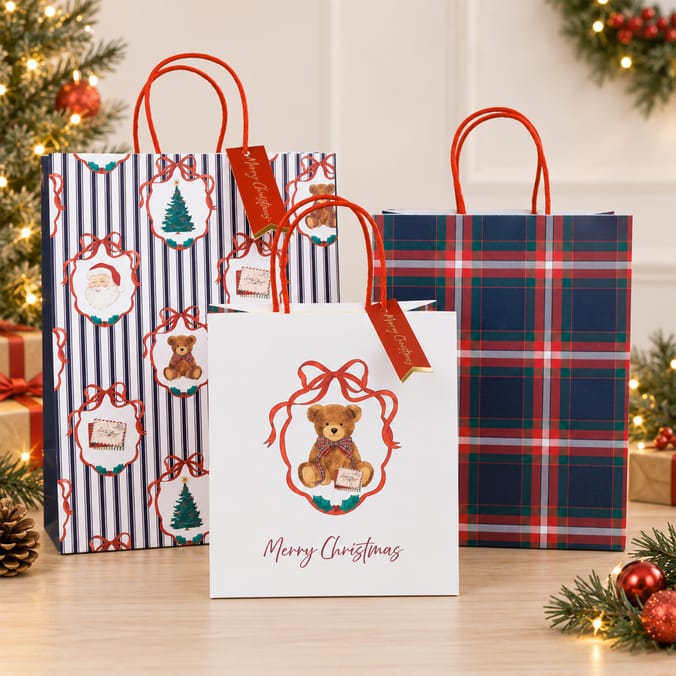 Festive Feeling Luxury Gift Bag Set - Traditional Teddy