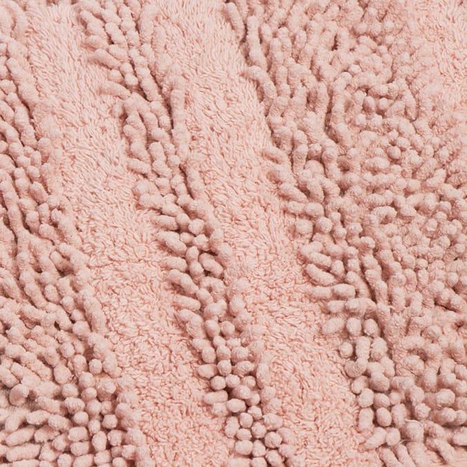 Home Collections 2 Piece Chenille Stripe Bath Mat Set