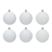 Nordic Spirit 10cm Bauble 6 Pack - White