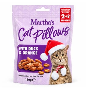 Martha's Cat Pillows - Duck & Orange  