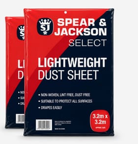 Spear & Jackson Select Lightweight 3.2m x 3.2m Dust Sheet x2