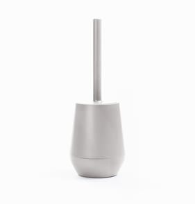 Bath Plastic Toilet Brush & Holder - Stone