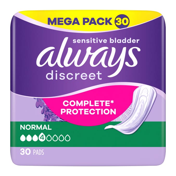 Always Discreet Incontinence Pads 30s - Normal