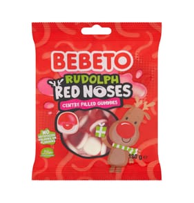 Bebeto Rudolph Red Noses Centre Filled Gummies 130g