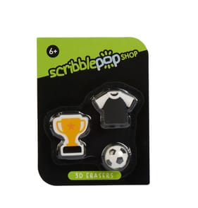 Scribble Pop Shop 3D Erasers - Football