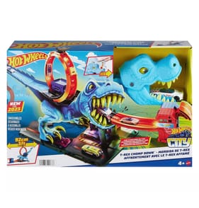 Hot Wheels City T-Rex Stunt Track Playset And Vehicle 