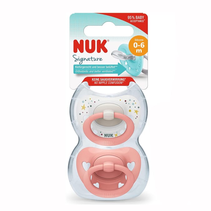 Nuk Signature Soother 0-6m - Pink