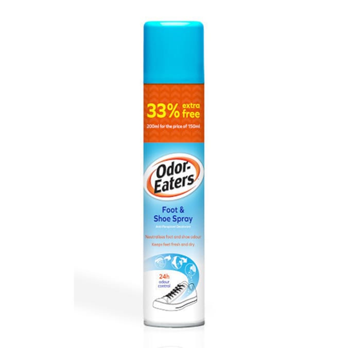 Odor-Eaters Foot & Shoe Spray Anti-Perspirant Deodorant 200ml - 33% Extra