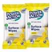 Power Action Anti-Bacterial Surface Wipes 100s x2