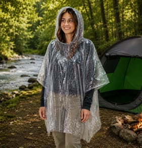 Lakescape Hooded Emergency Poncho x2