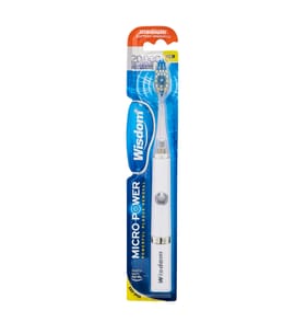 Wisdom Medium Micro Power Toothbrush - White