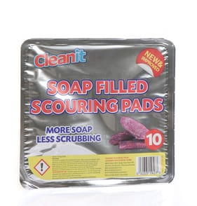 CleanIt Soap Filled Scouring Pads 10 Pack