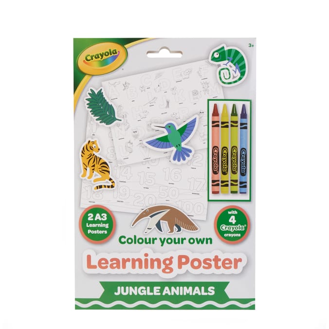Crayola Colour Your Own Learning Poster - Jungle Animals