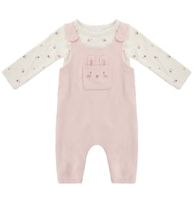 Pure Baby Rabbit Bodysuit & Dungarees Set