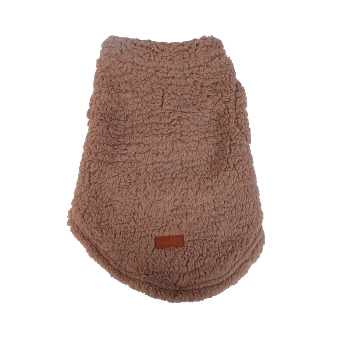 My Pets Teddy Fleece Brown Dog Coat