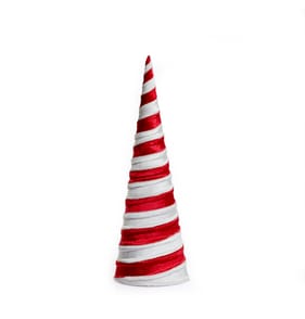 Festive Feeling Tree Cone Large - Red/White