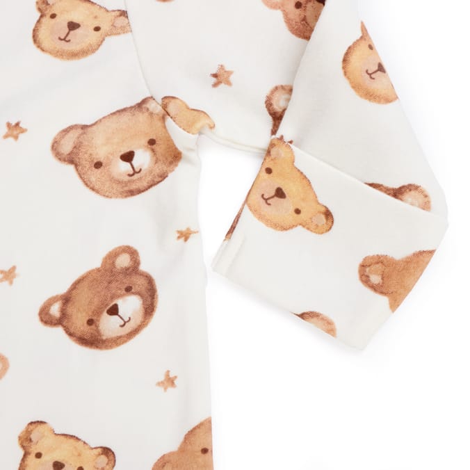 Pure Baby Long Sleeved Sleepsuits 3 Pack 