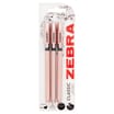 Zebra Classic Ballpoint Rose Gold Black Ink 3 Pack