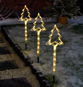 Prestige Battery Operated LED Tree Stake Lights 3 Pack - Warm White