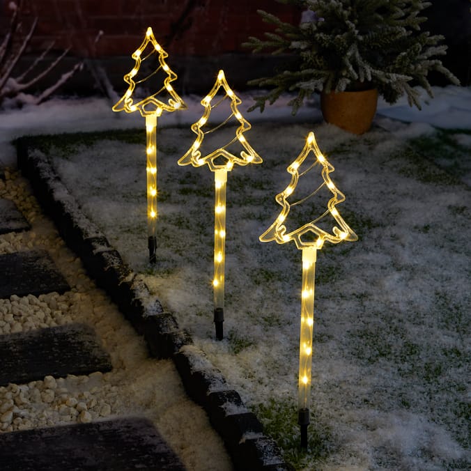 Prestige Battery Operated LED Tree Stake Lights 3 Pack
