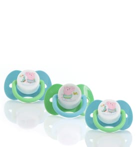 Peppa Pig Soothers 3 Pack - Blue