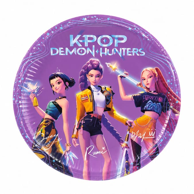 K-Pop Demon Hunters Paper Plates 8 Pack