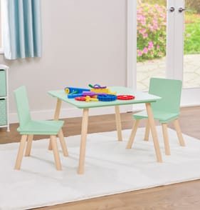 Liberty House Toys Kids Green Table And Two Chairs Set