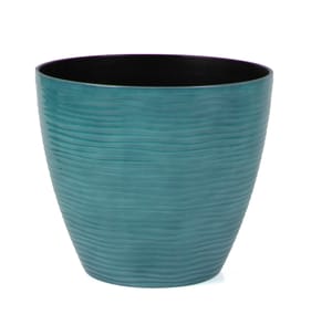 Jardin Water Ripple Plastic Planter 33cm - Blue