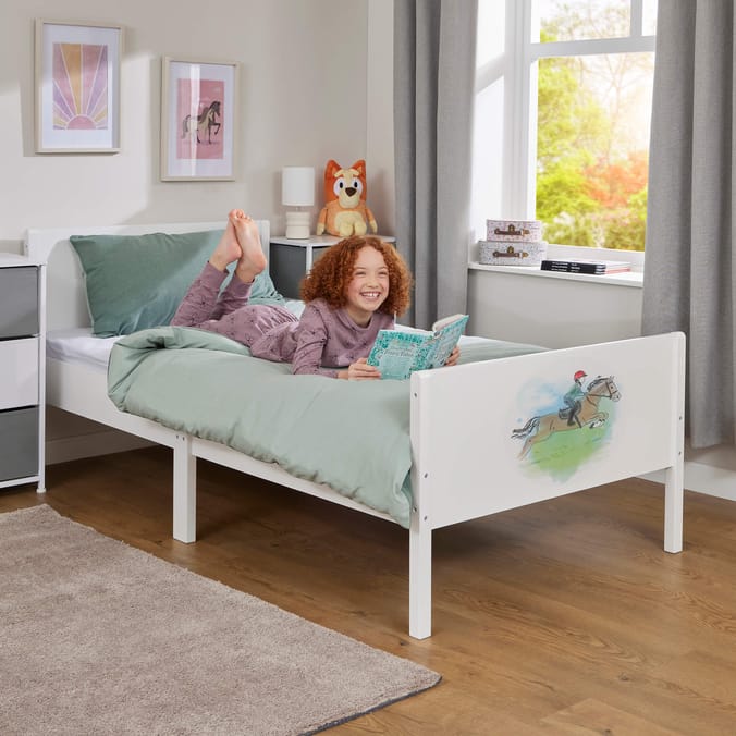 Liberty House Toys Kids White Single Bed – Horse Rider