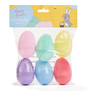 Hoppy Easter Refillable Eggs 6 Pack