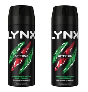 Lynx Body Spray Twin Pack 150ml - Africa