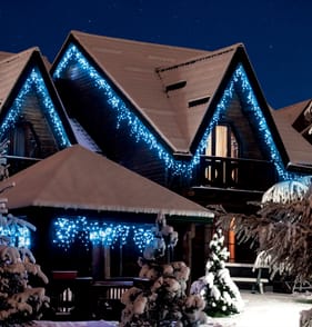 Prestige Mains Operated 1000 LED Gutter Icicle Lights - Blue