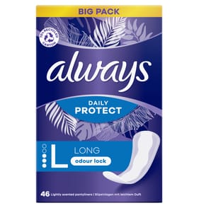 Always Daily Protect Long Liners Odour Lock 46s