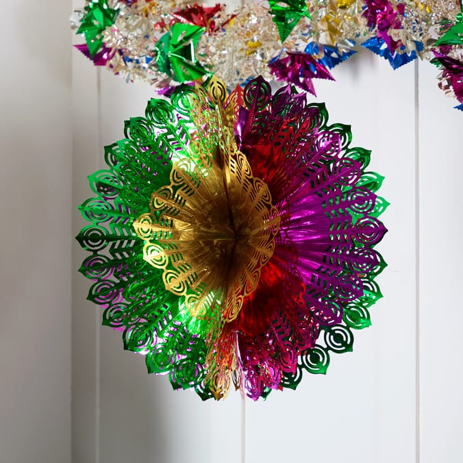 Festive Feeling Tinsel Round Lantern