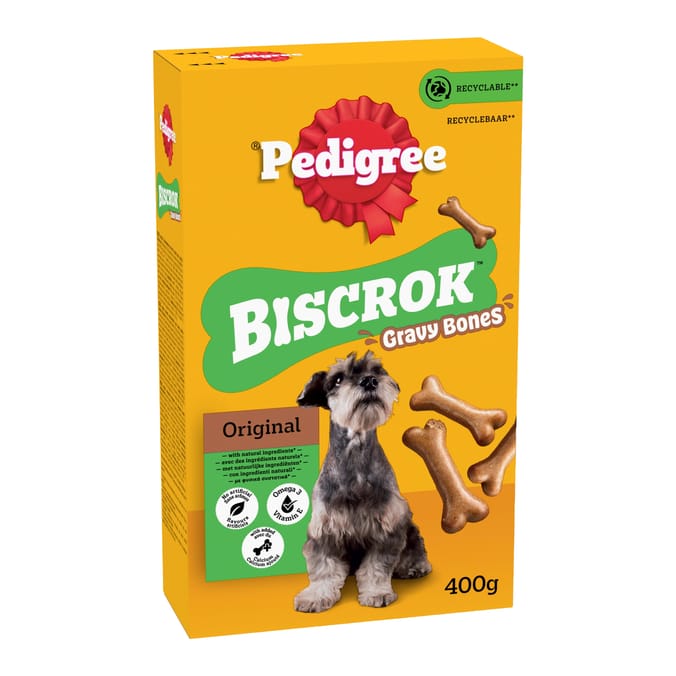 Pedigree Biscrok Gravy Bone Biscuits Dog Treats 12 x 400g