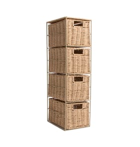Home Collections 4 Drawer Paper Rope Unit - Natural