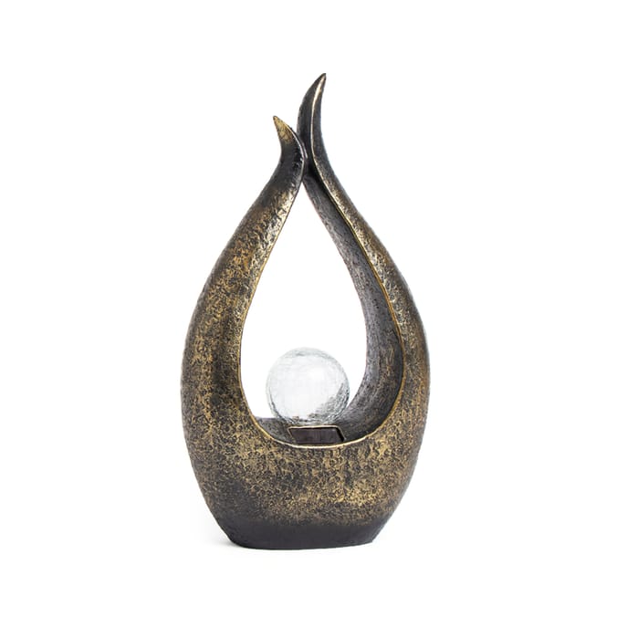 Firefly Glass Stone Solar Light - Teardrop