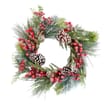 Festive Feeling 60cm Berry Pinecone Christmas Wreath - Red