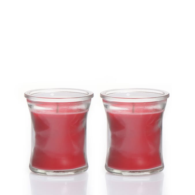 Scented Candle Curve Jar 3oz Winterberries x2